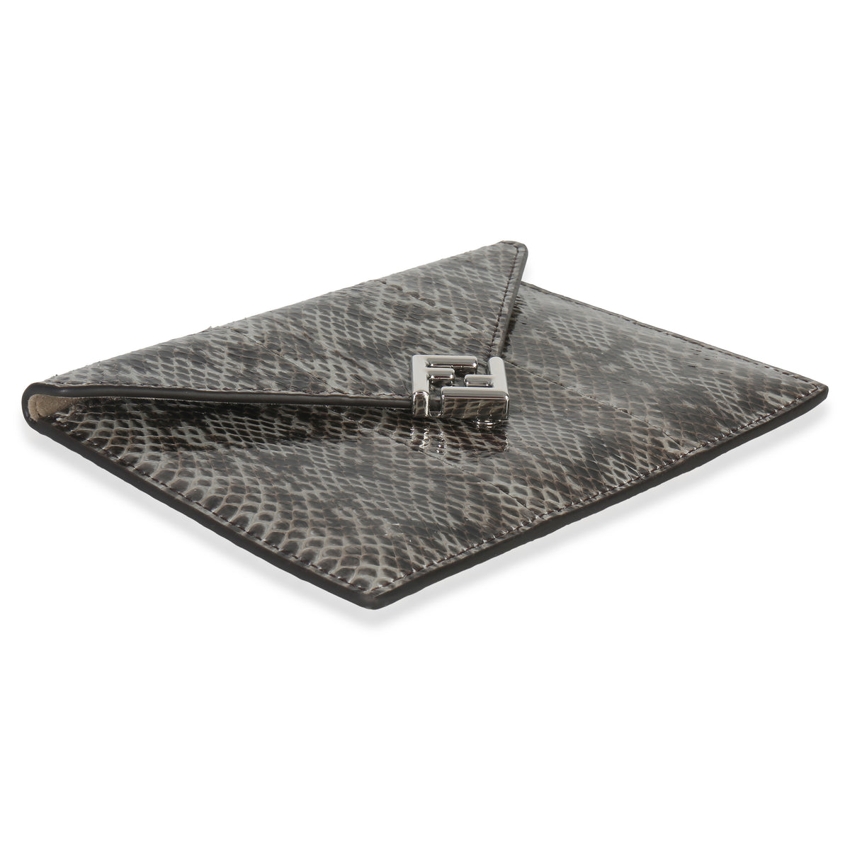 Fendi Multicolor Python FF Small Busta Pouch Handbag clasp