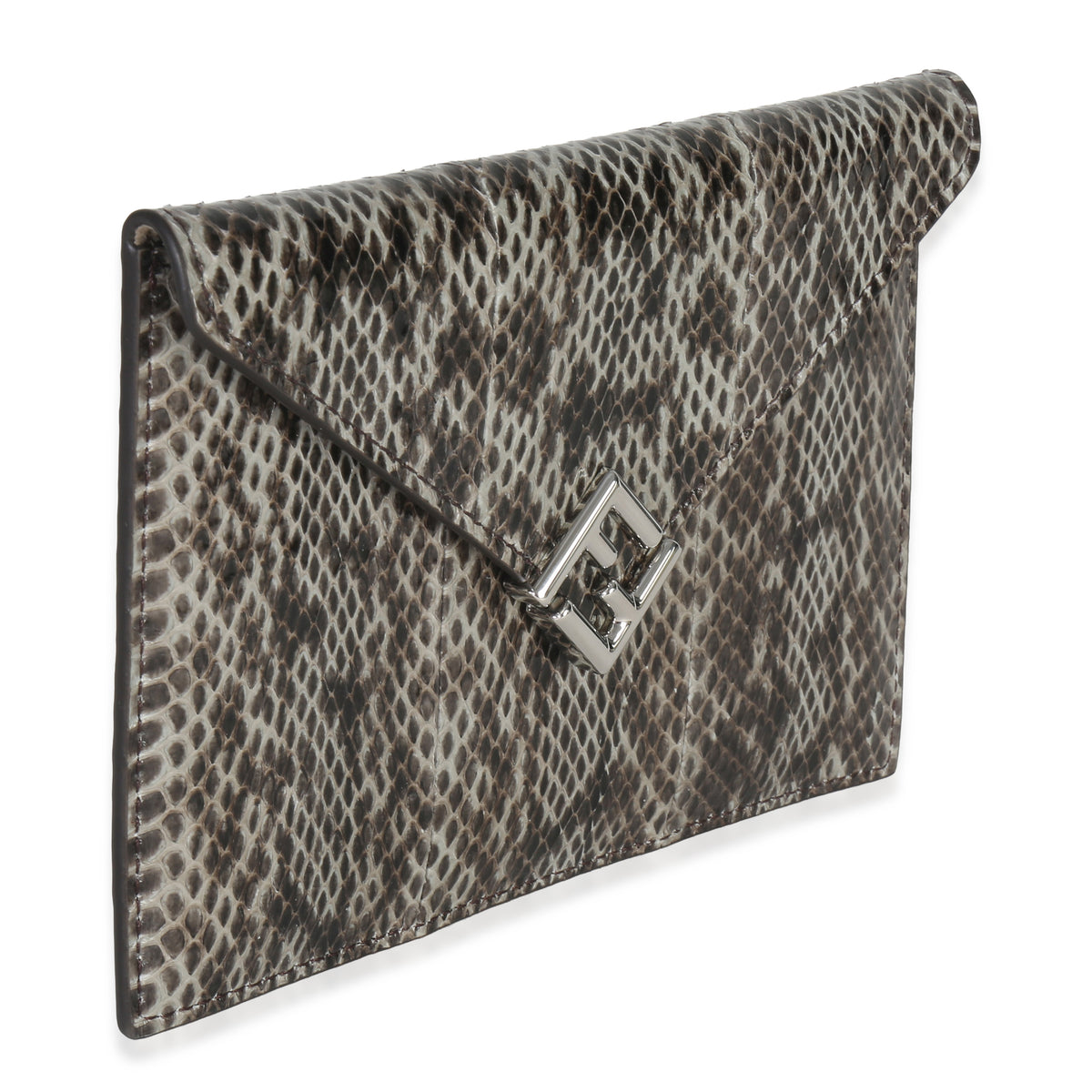 Fendi Multicolor Python FF Small Busta Pouch Handbag pv