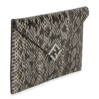 Fendi Multicolor Python FF Small Busta Pouch Handbag pv
