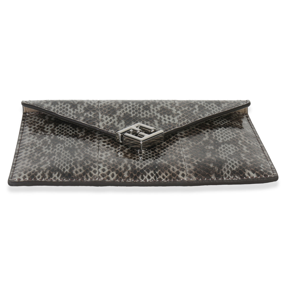 Fendi Multicolor Python FF Small Busta Pouch Handbag stamp