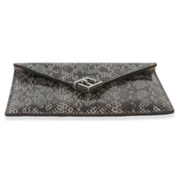 Fendi Multicolor Python FF Small Busta Pouch Handbag stamp