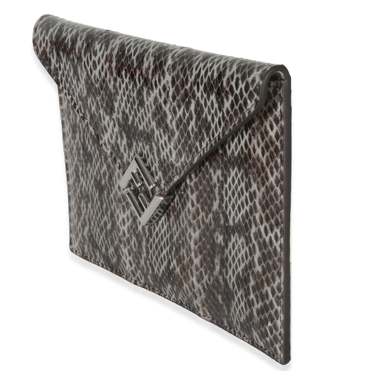 Fendi Multicolor Python FF Small Busta Pouch Handbag sv