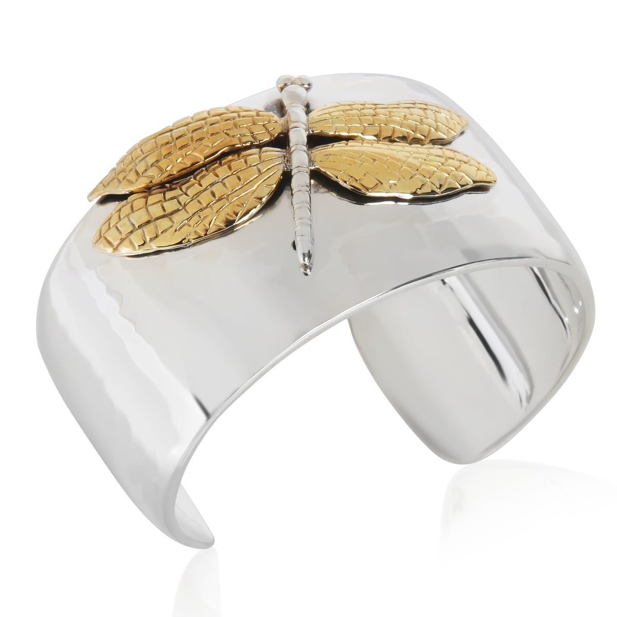 Yellow Gold & Sterling Silver  Dragonfly Bracelet