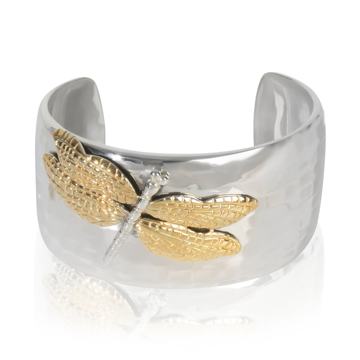 Yellow Gold & Sterling Silver  Dragonfly Bracelet