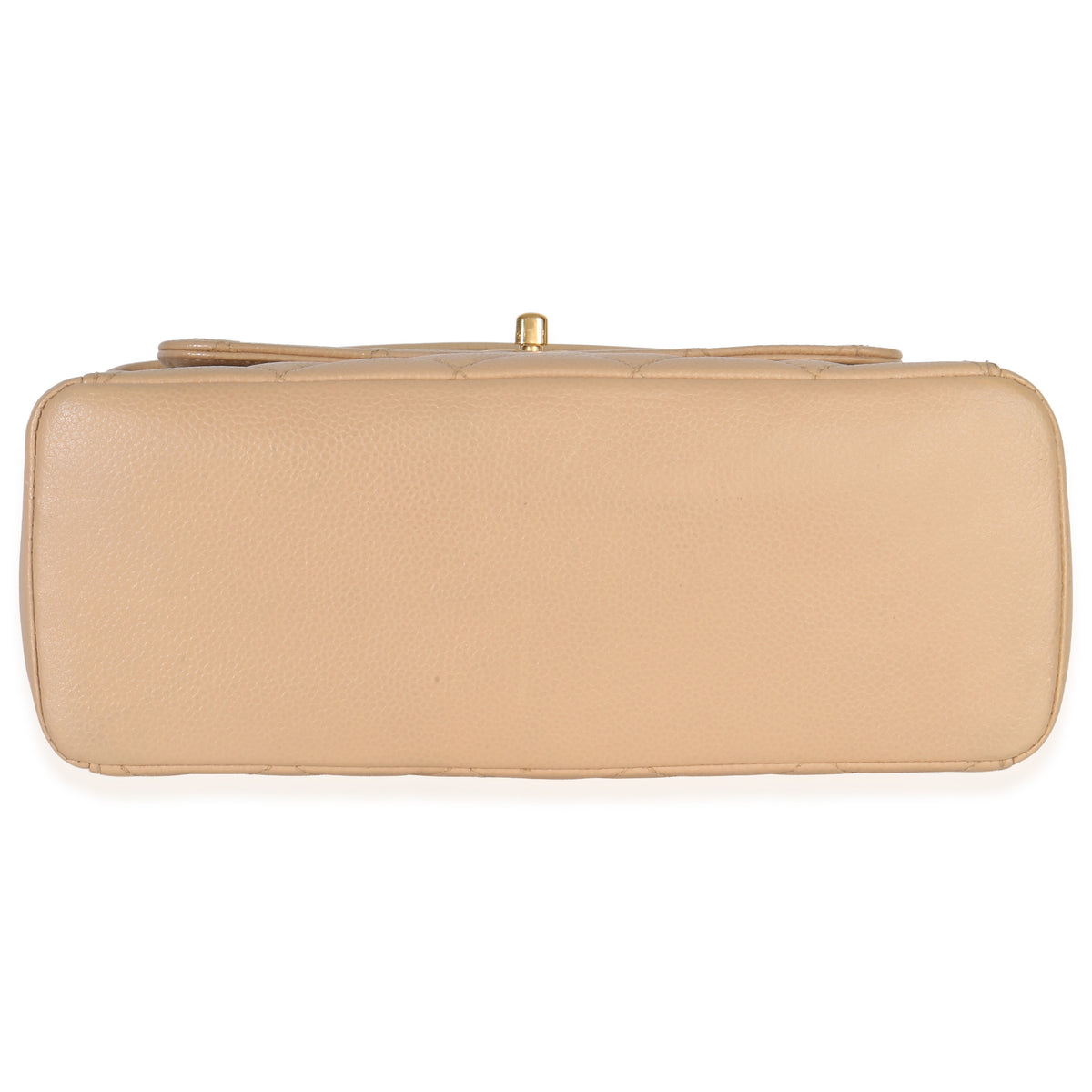 Chanel Vintage 24K Beige Quilted Caviar CC Shoulder Handbag Handbag stamp