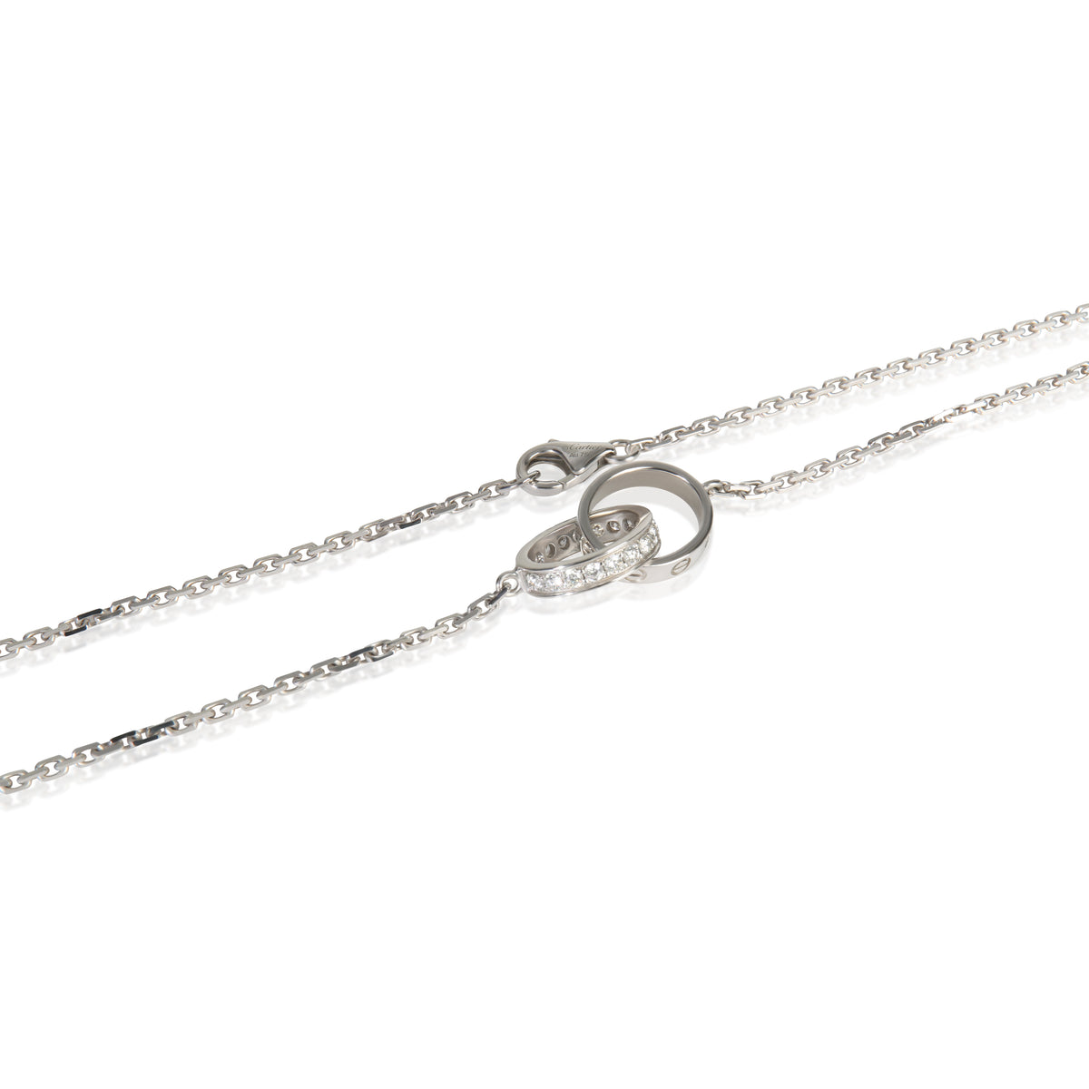White Gold Diamond Love Necklace