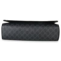 Gucci Black GG Supreme Canvas Night Courrier Flap Messenger Bag Handbag stamp