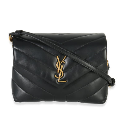 Black Y Quilted Calfskin Toy Loulou Crossbody Bag
