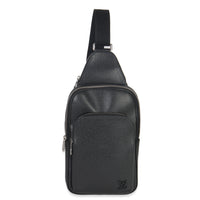 Louis Vuitton Black Taiga Avenue Sling Bag Handbag fv