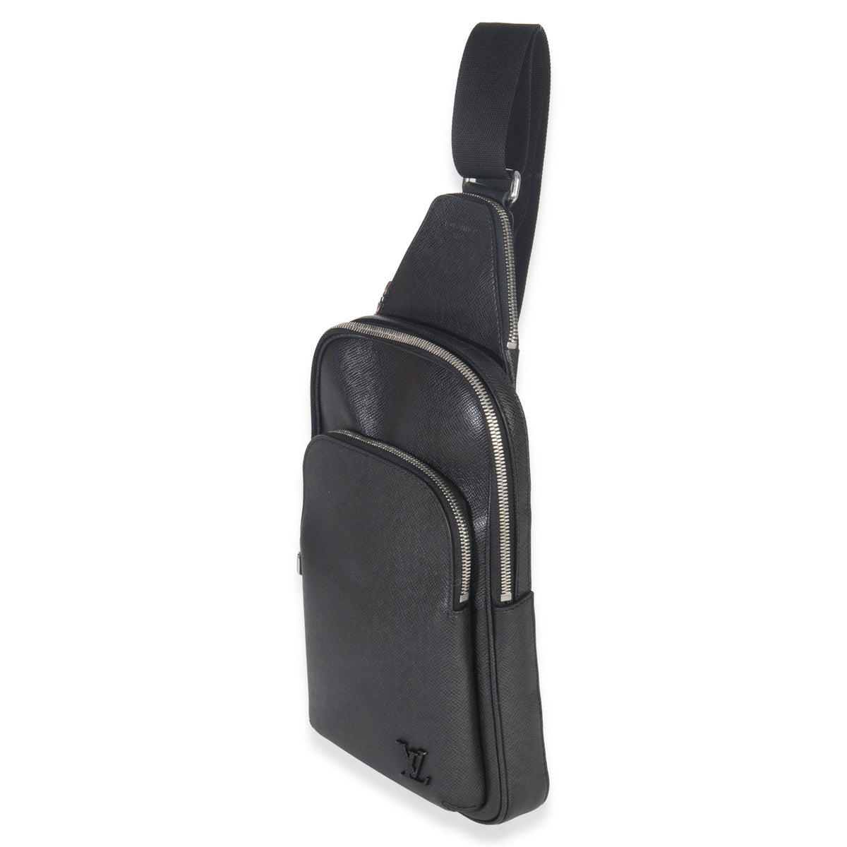 Louis Vuitton Black Taiga Avenue Sling Bag Handbag sv