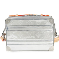 Louis Vuitton Silver Monogram Miroir Handle Trunk Bag Handbag fv