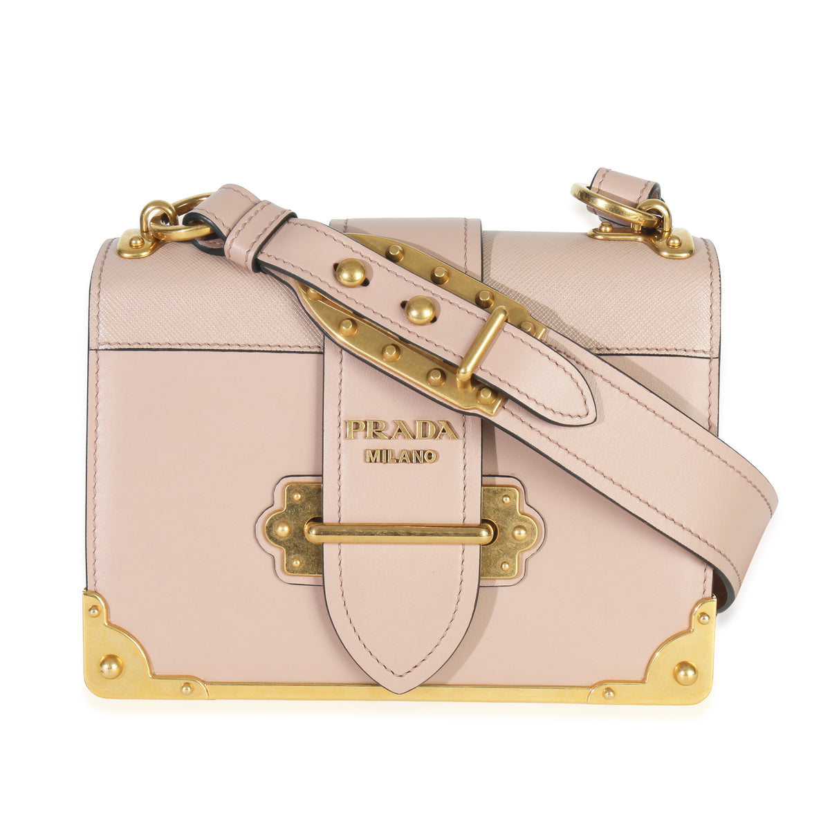 Prada Cammeo City Calfskin Saffiano Cahier Bag Handbag fv