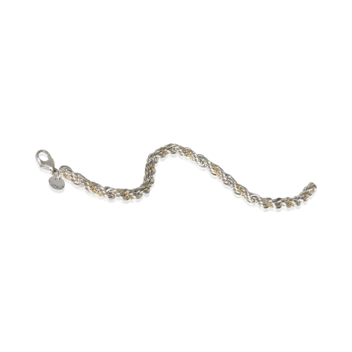 Yellow Gold & Sterling Silver  Rope Bracelet