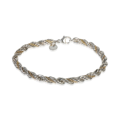 Yellow Gold & Sterling Silver  Rope Bracelet
