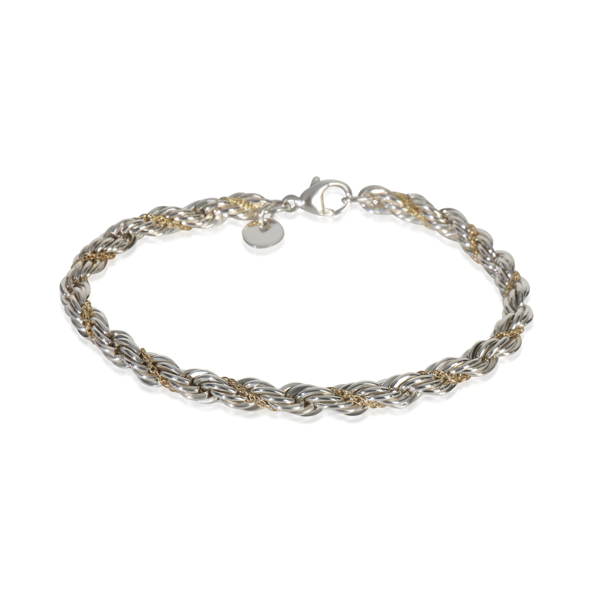 Yellow Gold & Sterling Silver  Rope Bracelet