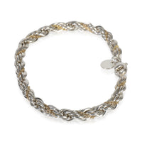 Yellow Gold & Sterling Silver  Rope Bracelet