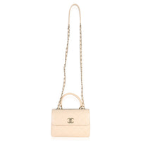Chanel 25C Beige Quilted Lambskin Small Trendy Flap Bag Handbag av