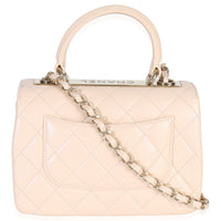 Chanel 25C Beige Quilted Lambskin Small Trendy Flap Bag Handbag bv