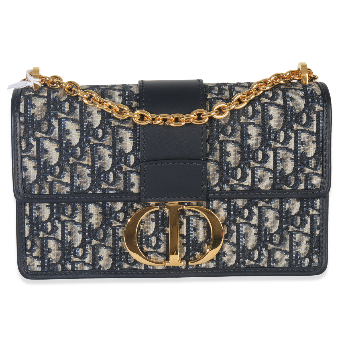 Christian Dior Blue Oblique Dior 30 Montaigne Chain Bag Handbag fv