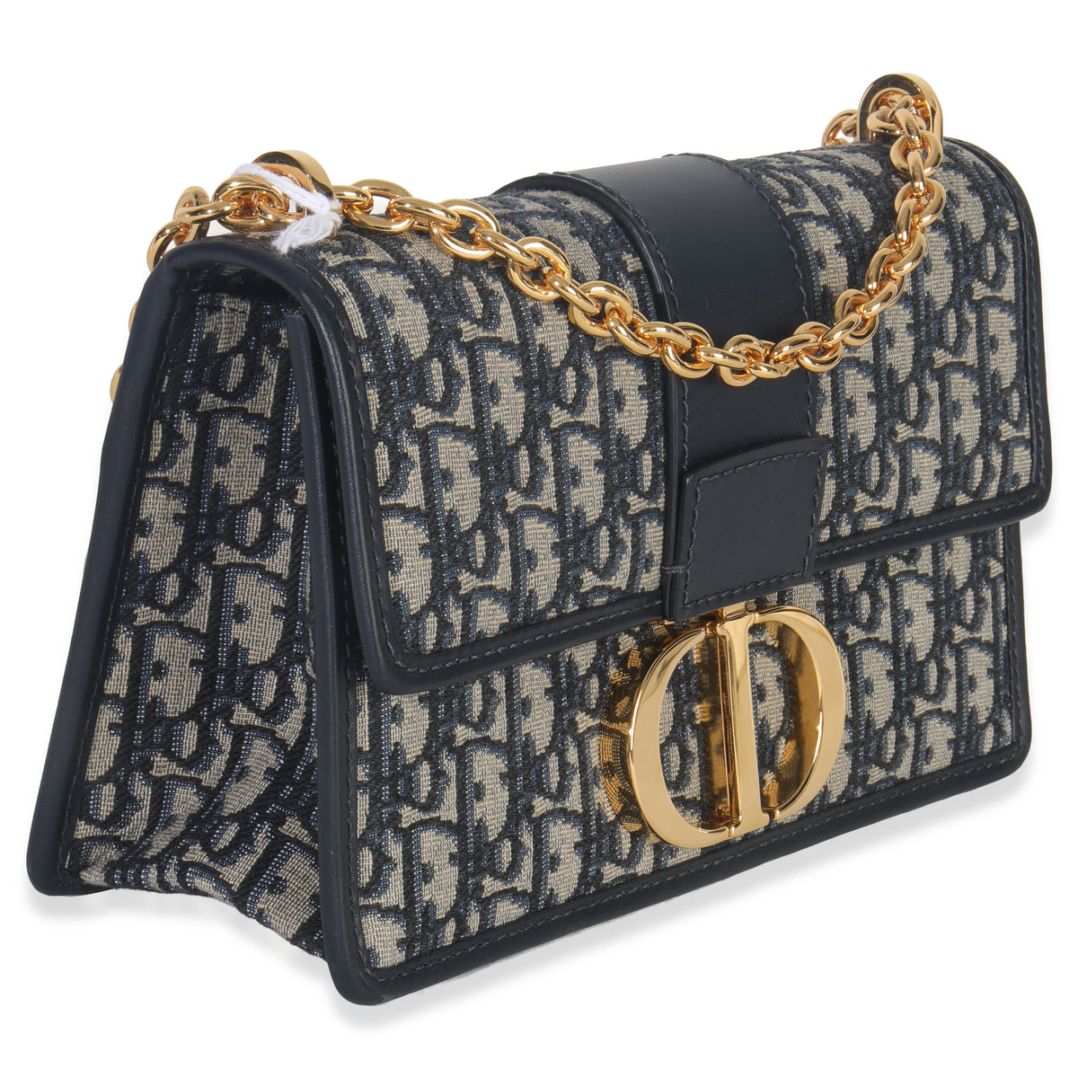 Christian Dior Blue Oblique Dior 30 Montaigne Chain Bag Handbag pv