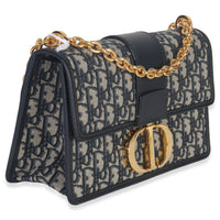 Christian Dior Blue Oblique Dior 30 Montaigne Chain Bag Handbag pv