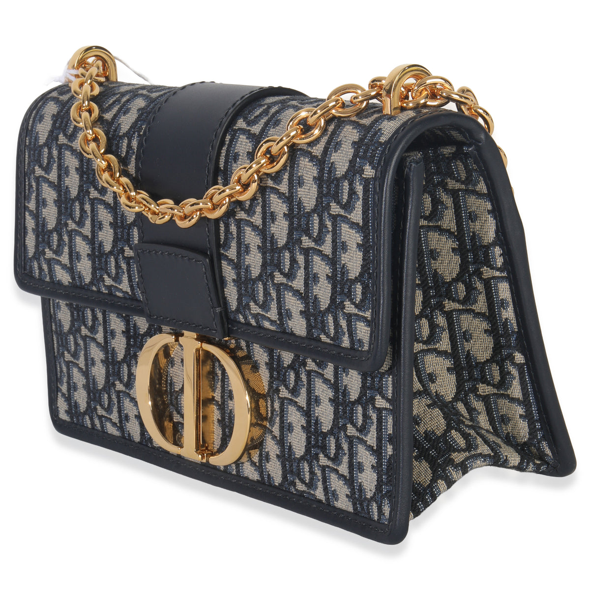 Christian Dior Blue Oblique Dior 30 Montaigne Chain Bag Handbag sv