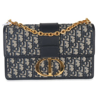 Christian Dior Blue Oblique Dior 30 Montaigne Chain Bag Handbag fv