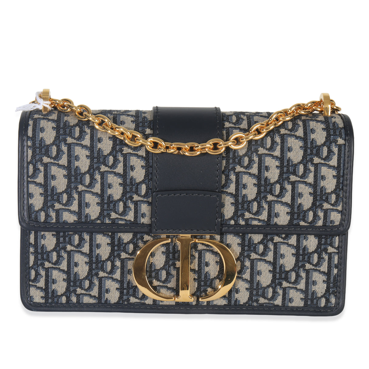 Blue Oblique Dior 30 Montaigne Chain Bag