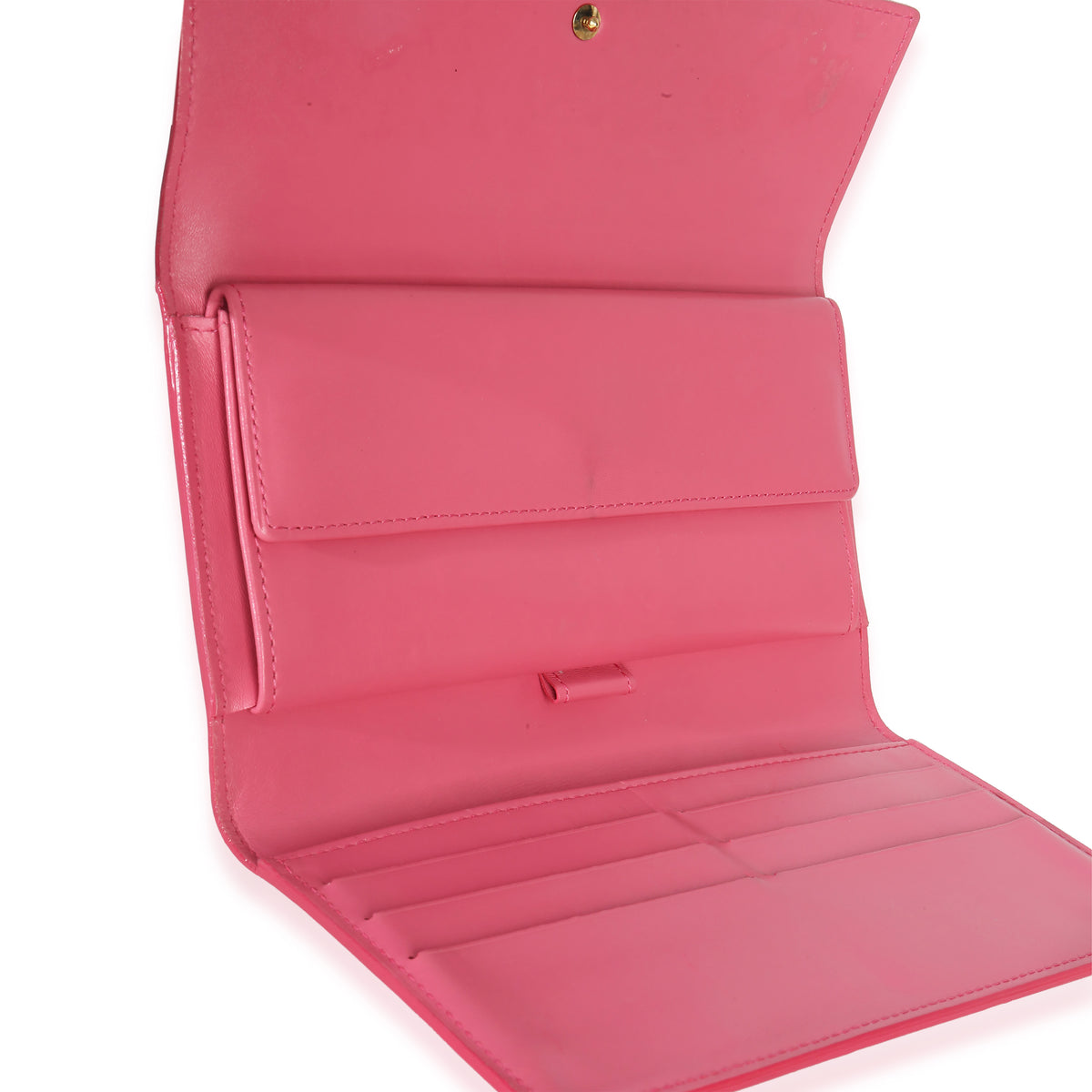 Louis Vuitton Rose Pop Monogram Vernis Sarah Wallet Handbag av