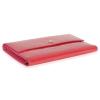 Louis Vuitton Rose Pop Monogram Vernis Sarah Wallet Handbag clasp