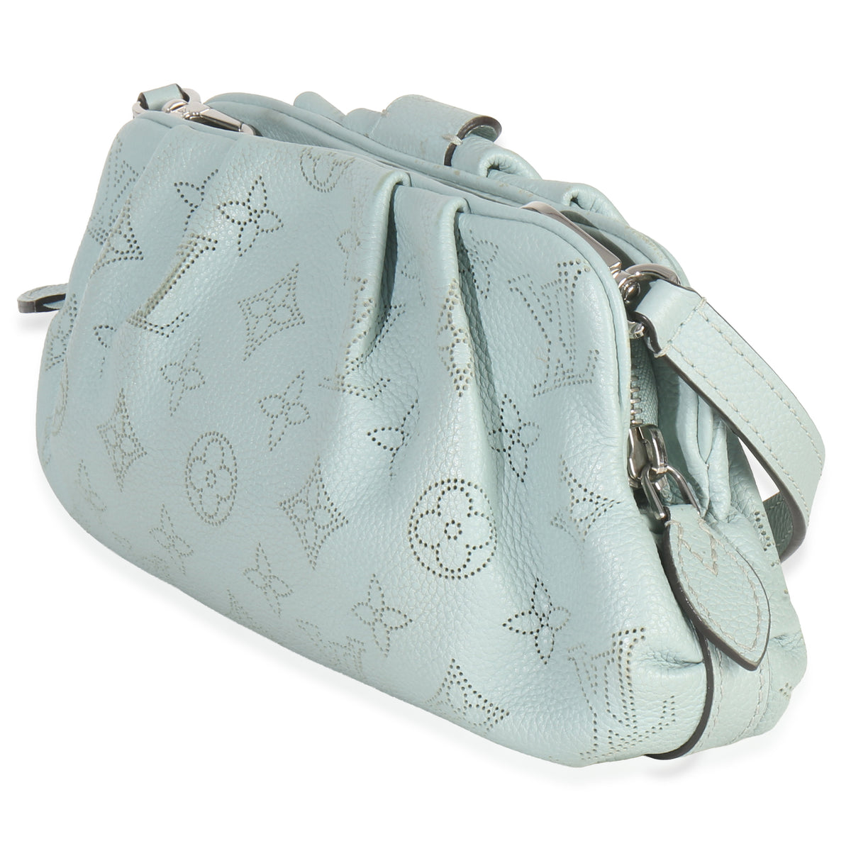 Louis Vuitton Vert Lagon Monogram Mahina Scala Mini Pouch Handbag pv