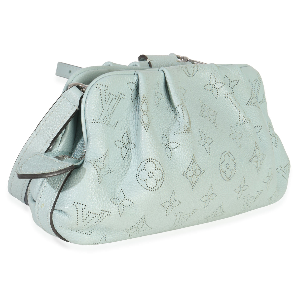 Louis Vuitton Vert Lagon Monogram Mahina Scala Mini Pouch Handbag sv