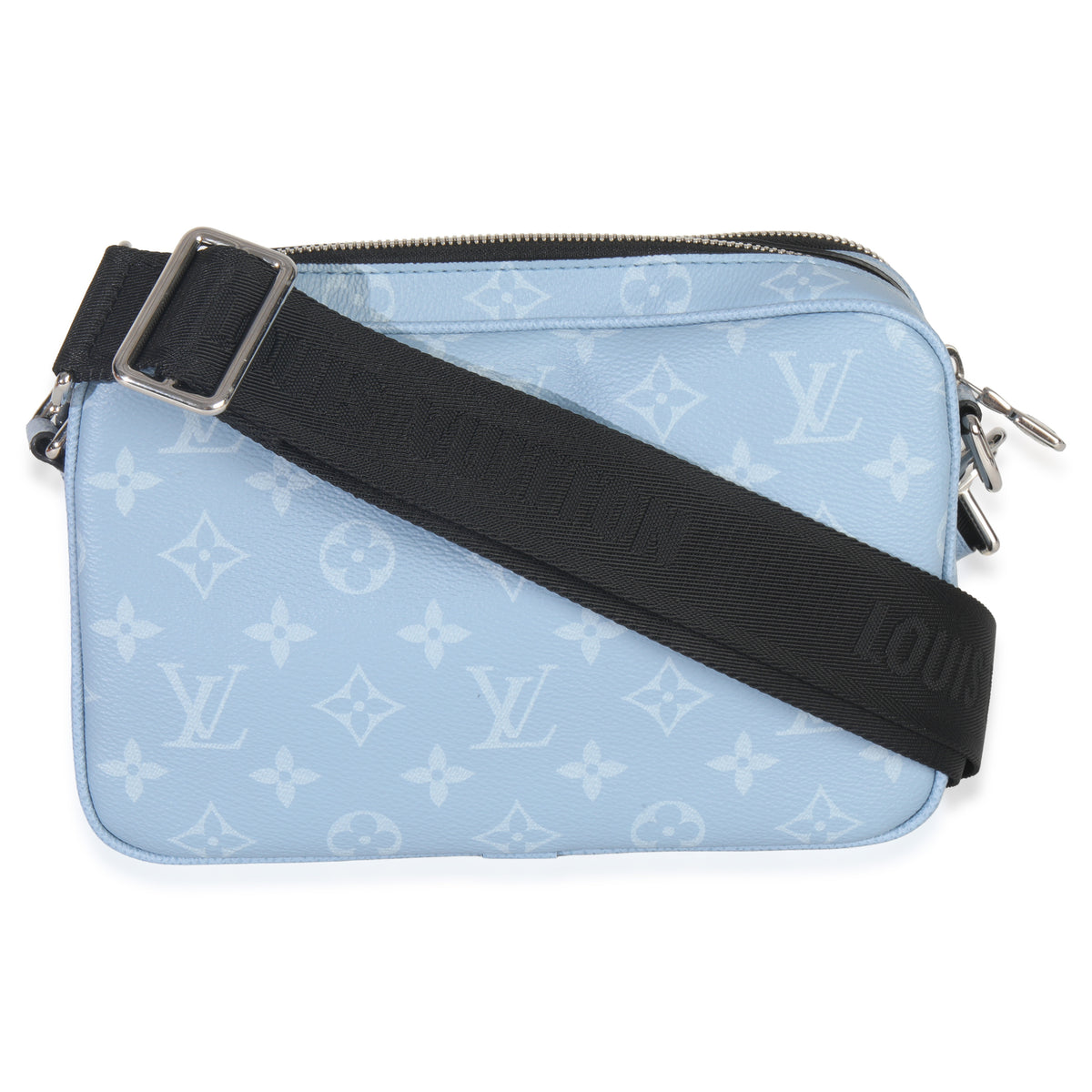 Louis Vuitton Sky Blue Monogram Taigarama Alpha Messenger Handbag bv