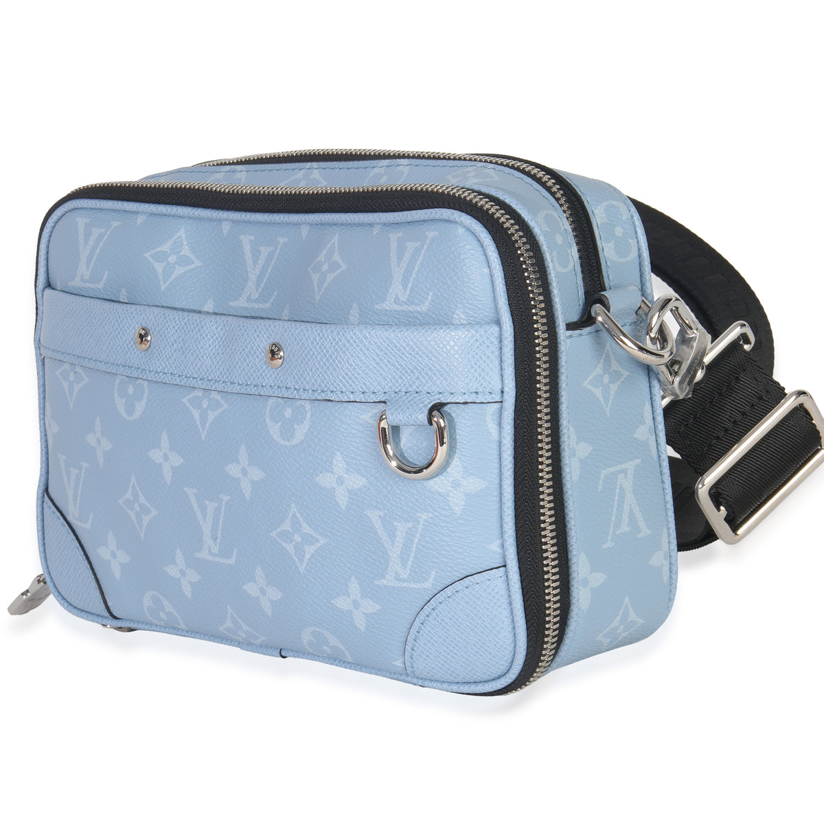 Louis Vuitton Sky Blue Monogram Taigarama Alpha Messenger Handbag sv