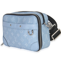 Louis Vuitton Sky Blue Monogram Taigarama Alpha Messenger Handbag sv