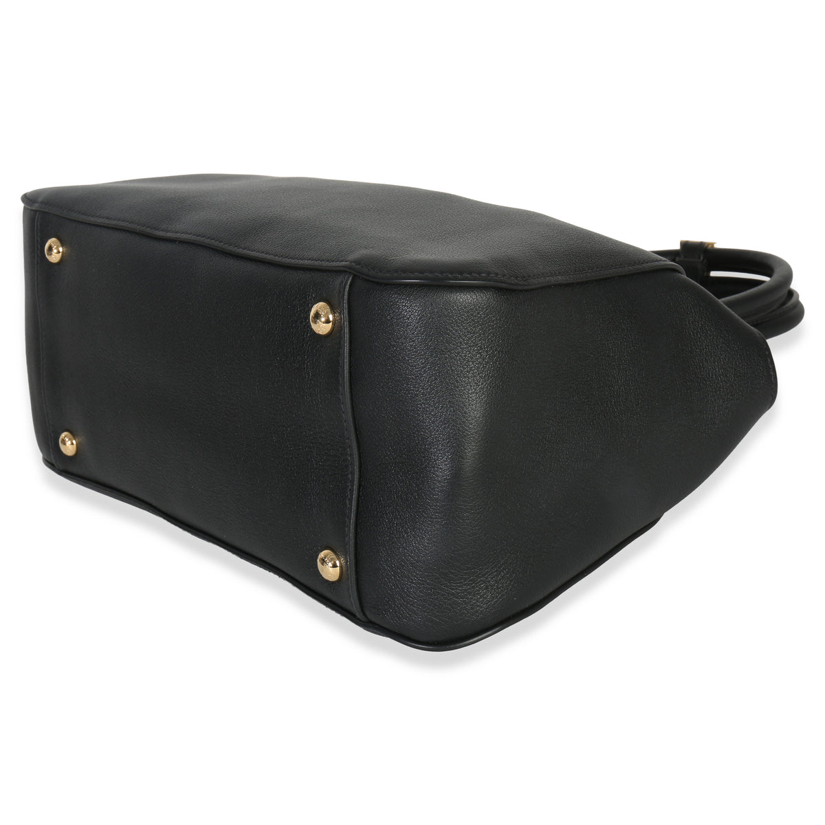 Prada Black Soft Grain Calfskin Medium Tote Handbag box