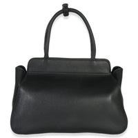 Prada Black Soft Grain Calfskin Medium Tote Handbag bv