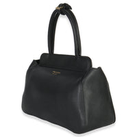 Prada Black Soft Grain Calfskin Medium Tote Handbag pv