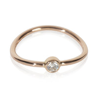 Tiffany & Co. Rose Gold Diamond Elsa Peretti Single Row Wave Ring fv