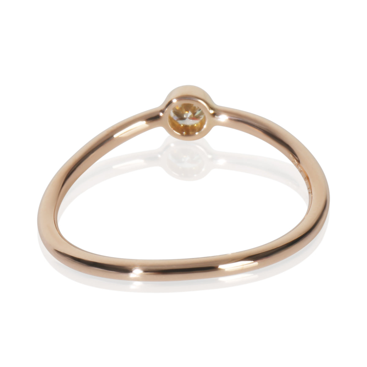 Rose Gold Diamond Elsa Peretti Single Row Wave Ring