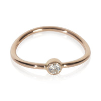 Rose Gold Diamond Elsa Peretti Single Row Wave Ring