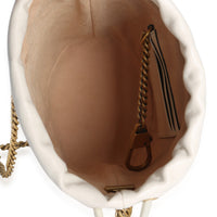White Matelasse Calfskin Mini GG Marmont 2.0 Bucket Bag