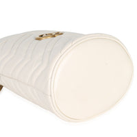 White Matelasse Calfskin Mini GG Marmont 2.0 Bucket Bag