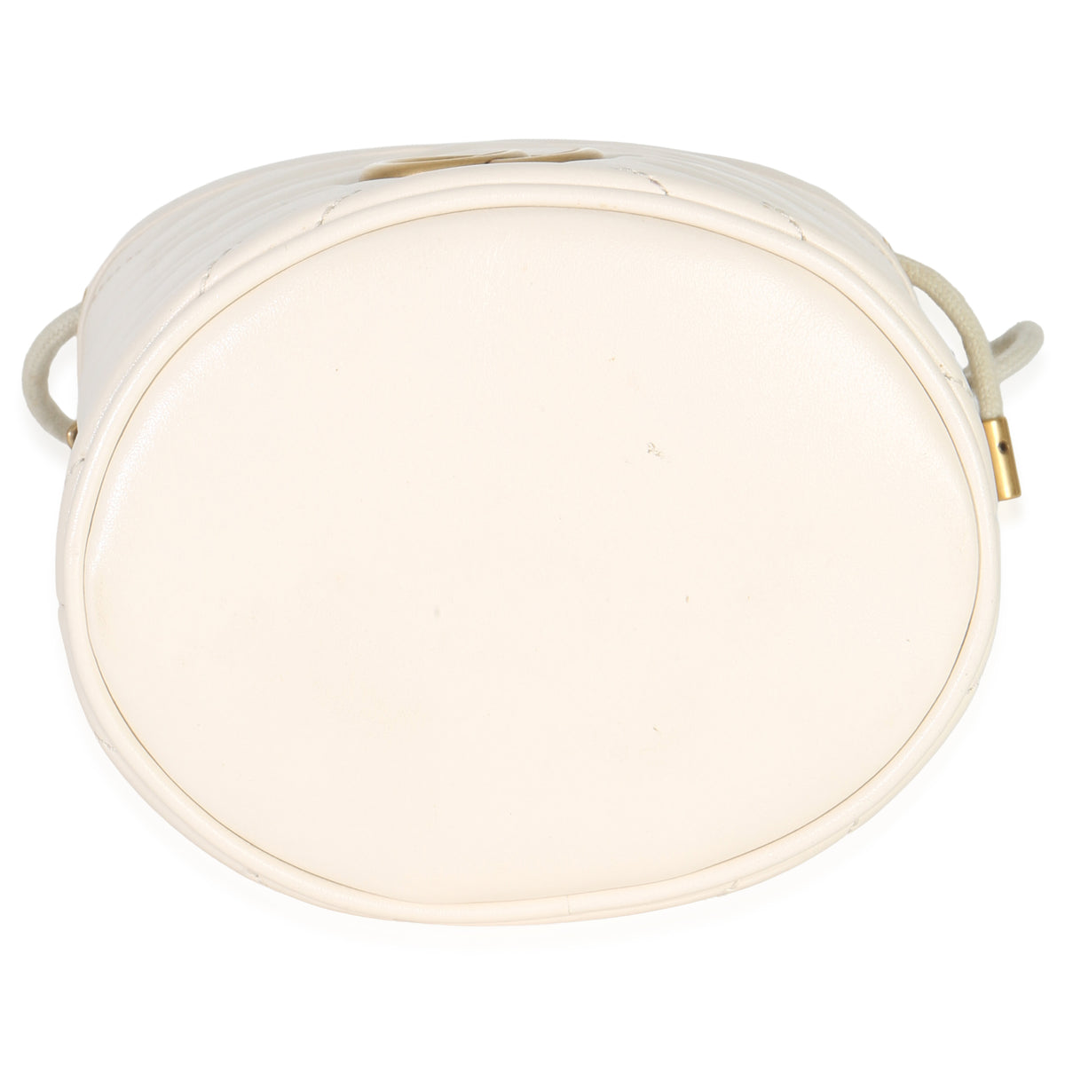 White Matelasse Calfskin Mini GG Marmont 2.0 Bucket Bag