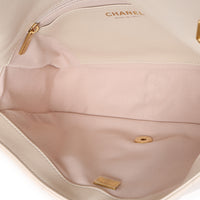 Chanel Beige Quilted Lambskin Large Funky Town Flap Bag Handbag ad1