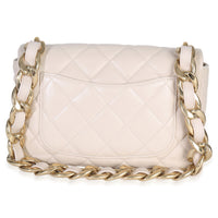 Chanel Beige Quilted Lambskin Large Funky Town Flap Bag Handbag bv