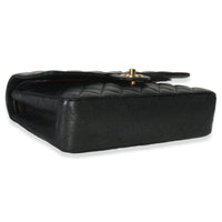 Chanel Black Quilted Caviar Medium Classic Double Flap Handbag Handbag av