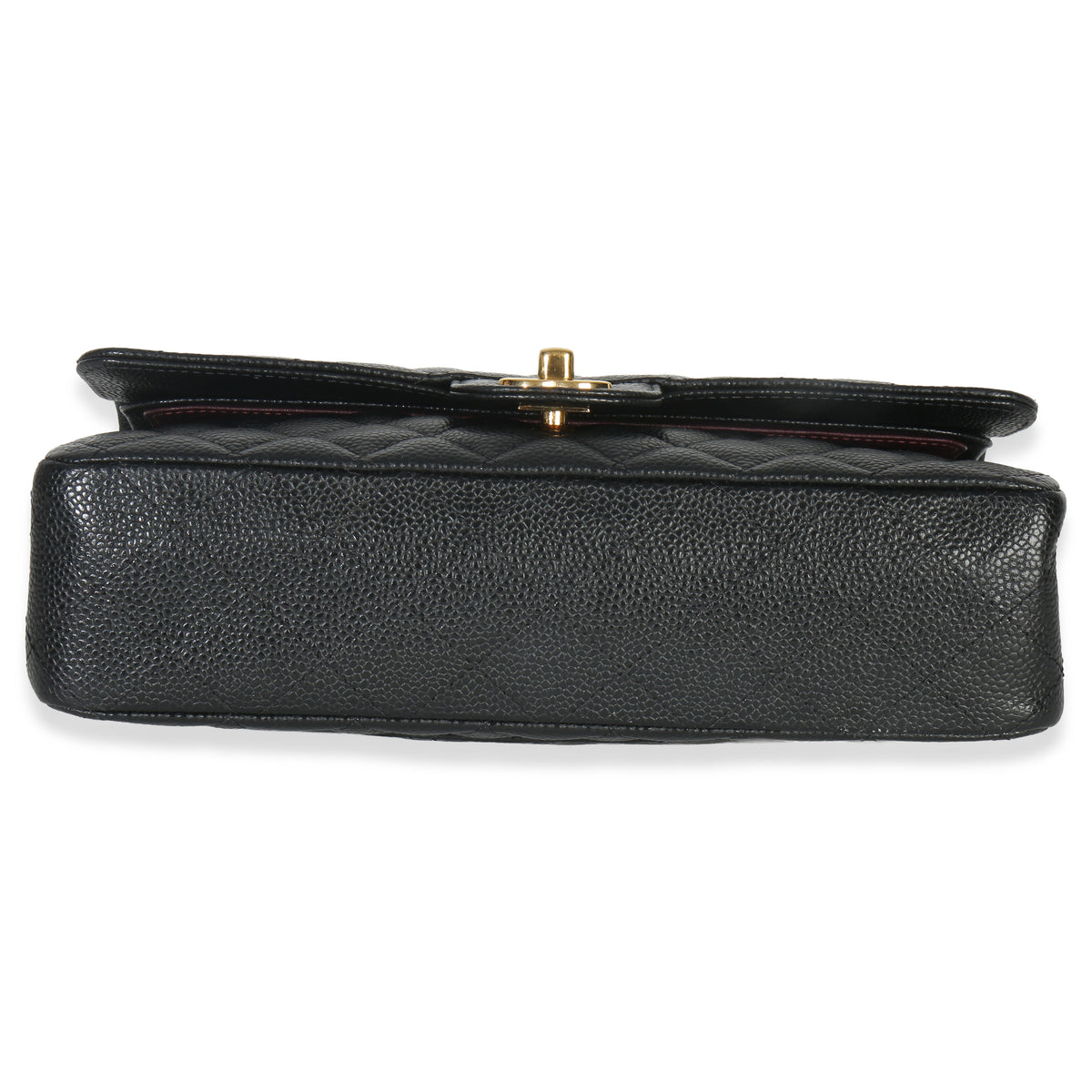 Chanel Black Quilted Caviar Medium Classic Double Flap Handbag Handbag box