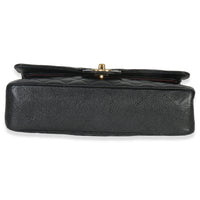 Chanel Black Quilted Caviar Medium Classic Double Flap Handbag Handbag box