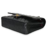 Chanel Black Quilted Caviar Medium Classic Double Flap Handbag Handbag clasp